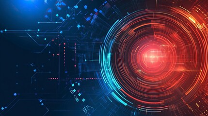 Obraz premium Abstract technology background, modern design vector illustration generative ai