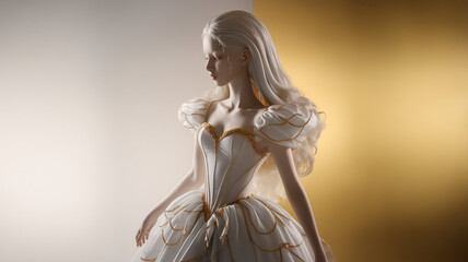 Naklejka premium woman in a dress