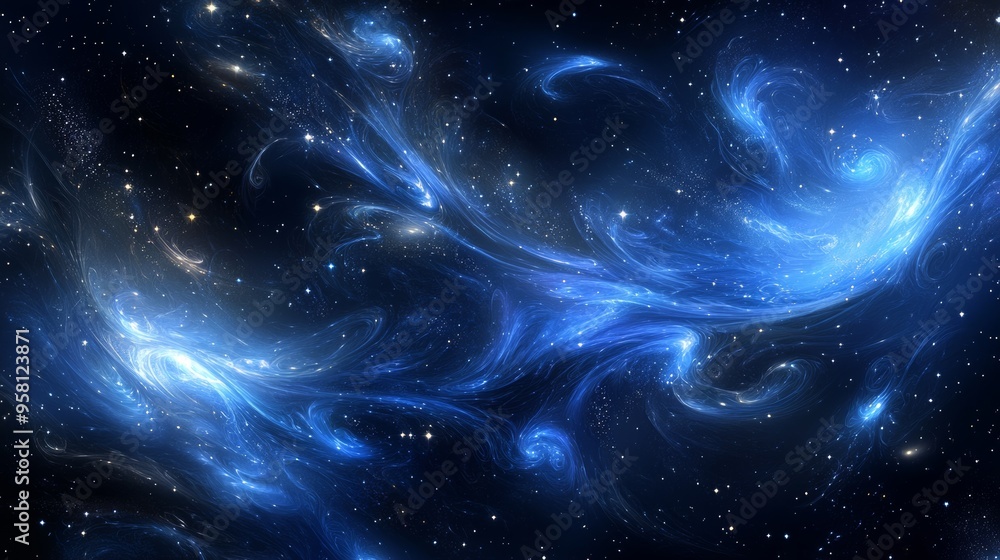 Aufkleber create an ethereal and imaginative dreamscape using abstract nebulous clouds, celestial bodies, and 