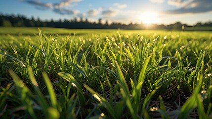 Fototapeta premium green wheat field