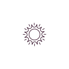 sunlight outline icon. Linear vector from ecology concept. Thin line sunlight icon isolated on white background