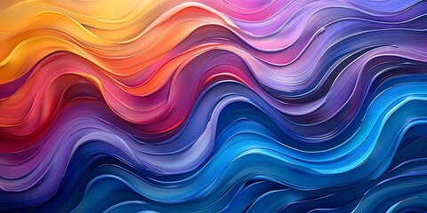 Obraz premium A Colorful Brush paint ribbon stroke swirl