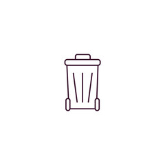 dust bin outline icon. Linear vector from ecology concept. Thin line dust bin icon isolated on white background