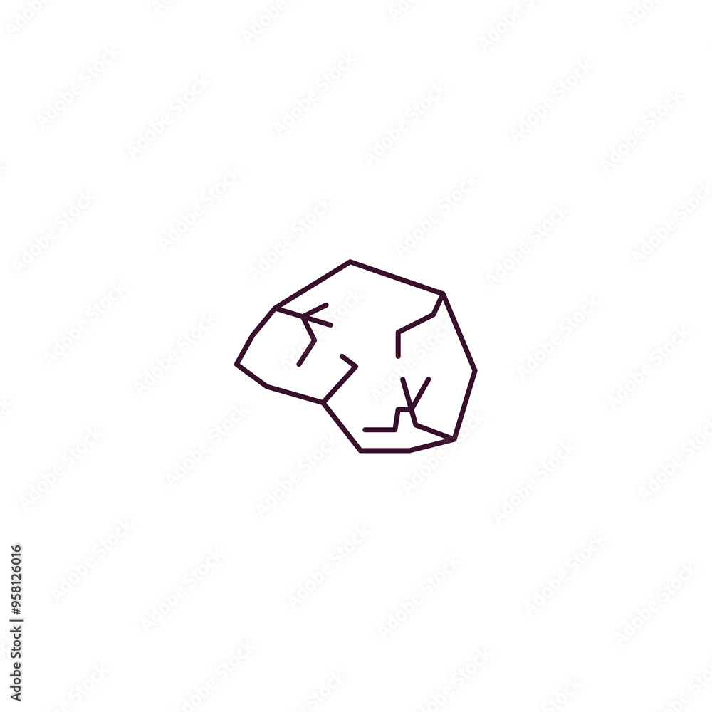 Poster coal outline icon. linear vector from ecology concept. thin line coal icon isolated on white backgro