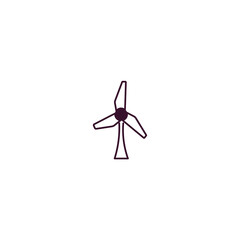 Fototapeta premium wind energy outline icon. Linear vector from ecology concept. Thin line wind energy icon isolated on white background