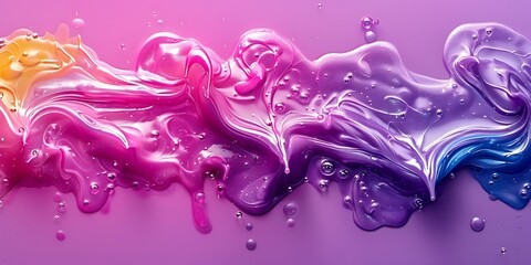 A Colorful Brush paint ribbon stroke swirl