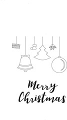 Christmas lineart background with simple icon for banner and wallpaper.vector for media social.design template with copy space.vector illustration in simple design
