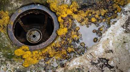 Microbial colonies in bathroom drains Pathogens, Bathroom Hidden contamination