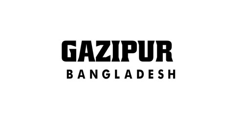 Gazipur  sign design logo business company symbol letter icon web brand modern concept.  Design features geometric style, vector illustration with bold typography in modern font.  white background 