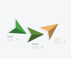 Infographic design template. Timeline concept with 3 options or steps template. layout, diagram, annual, rocket, start up, report, presentation.Vector