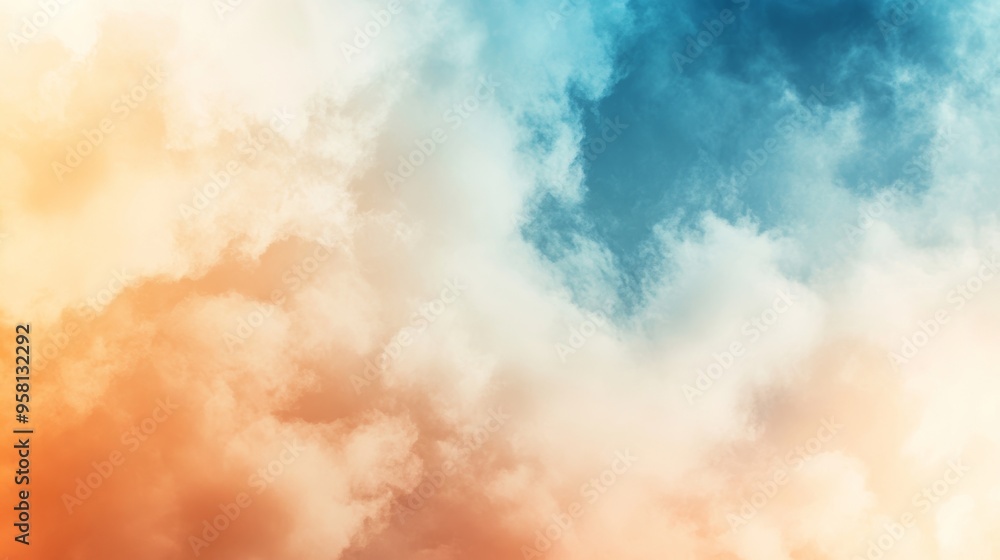 Poster using watercolor textures and swirling designs, create an abstract background with seamless color tr