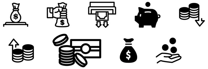Fototapeta premium Financial icon design set..eps