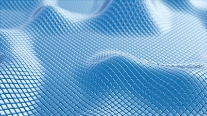 Fototapeta premium Smooth Wavy Pattern in Soft Light Blue Tones
