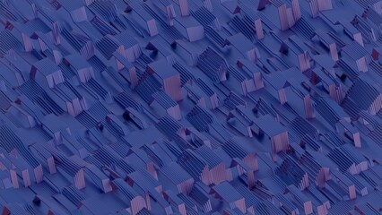 Fototapeta premium Abstract Geometric Urban Landscape in Blue Tones