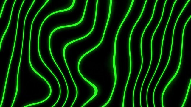 abstract motion wave green background, Abstract neon glow line waves background animation, abstract Seamless lines pattern loop motion waving animation, motion waving strip lines