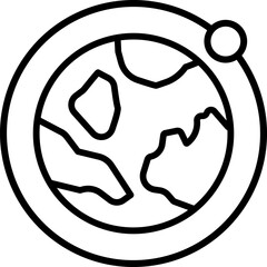 World Globe Line Icon. Earth Planet, World Map Icon. VEctor Illustration