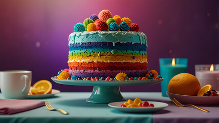 a beautiful cake for all