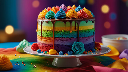 a beautiful cake for all
