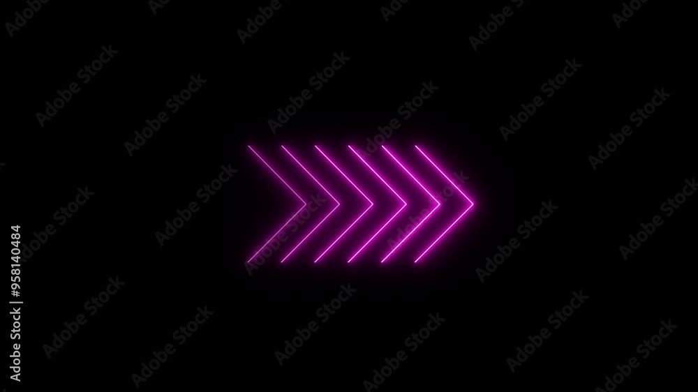 Poster arrow loop animation direction concept.colorful arrow icon concept.arrow direction sign animation