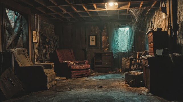 Abandoned and Forgotten Attic Filled with Antique Furniture and Treasures
