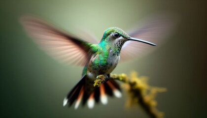 Naklejka premium hummingbird on a branch