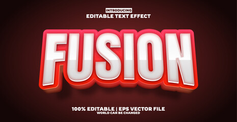 Obraz premium Fusion editable text effect in new modern trend style