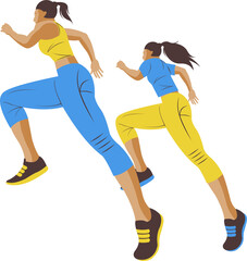 Running sport illustration