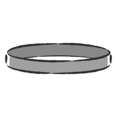 シンプルな首輪の手描きイラスト