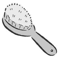 シンプルな獣毛ブラシの手描きイラスト