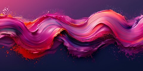 Obraz premium A Colorful Brush paint ribbon stroke swirl