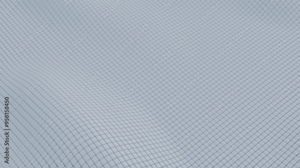 Poster smooth wavy pattern in soft light blue tones