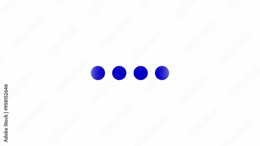 Fototapete dots row moving smoothly loading animation. data transmission process animated element 2d abstract 4