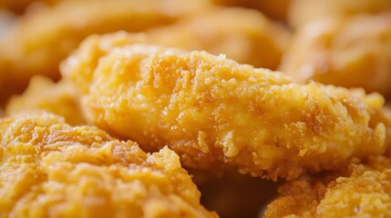 Crispy Golden Breaded Chicken Tenders,Savory Appetizer or Meal