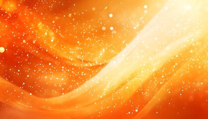 An abstract image featuring vibrant orange and yellow waves with bubbles, creating a dynamic and energetic atmosphere.