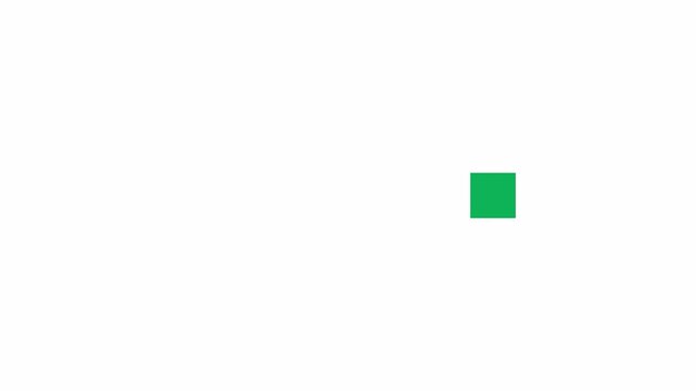 Square sliding from side to side loading animation. Application update animated element 2D abstract 4K video motion graphic on white background. Geometric shape loader download upload for web design