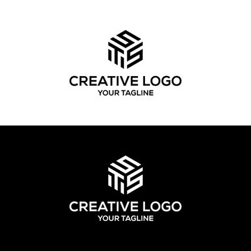 creative letter TSS logo design vector	