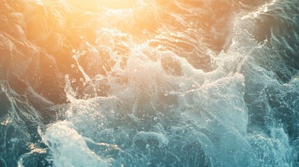 Fototapeta premium Ocean Waves Glisten in the Sun