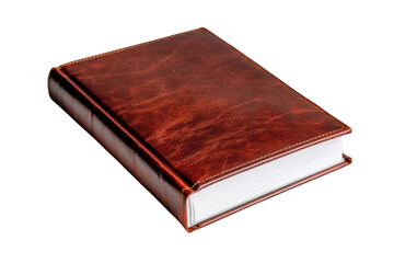 Obraz premium Closed Book with Brown Leather Cover