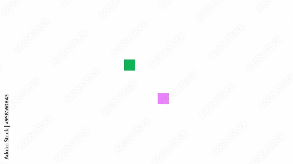 Poster square dots replacement loading animation. digital technology development animated element 2d abstra