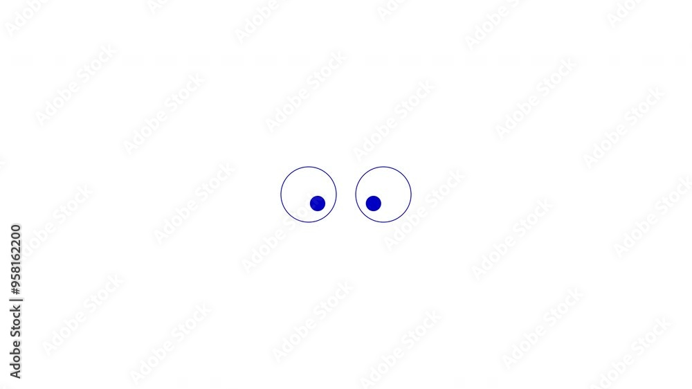 Poster eyes pupils rotating in opposite directions loading animation. data upgrade animated element 2d abst