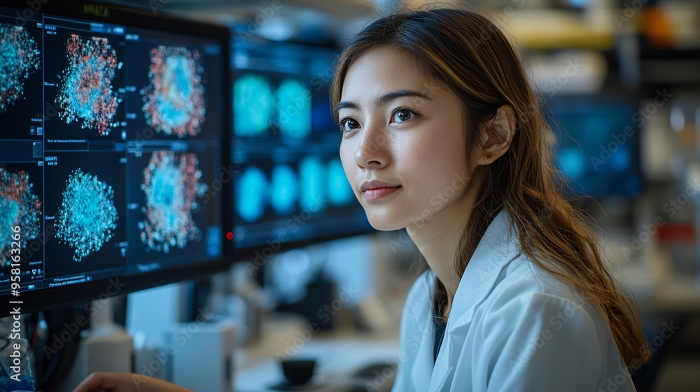 Poster advanced cytokine profiling in immunology lab: precision biomarker research visualization