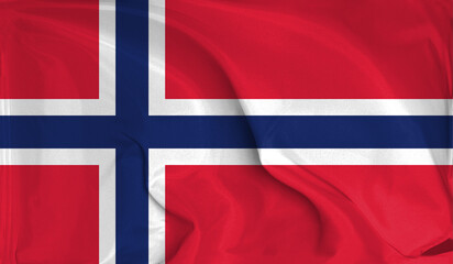 An up close view of Norway flag flying textures