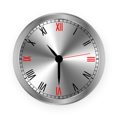 classic metalic antique clock for souvenir icon wallpaper background and business isolated on white background. vector illustration.