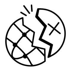 Digital divide icon in line style