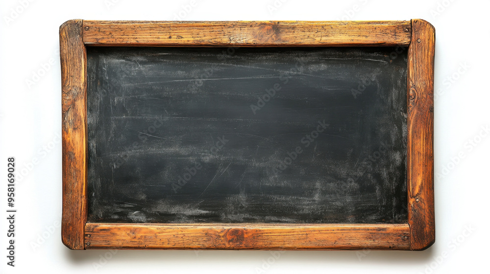 Poster chalkboard frame, a blank chalkboard with a wooden frame, perfect for adding your own text or drawin