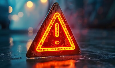 Exclamation mark, warning and safety concept. 