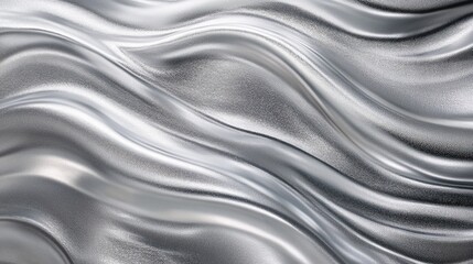 Abstract Silver Wavy Fabric Texture