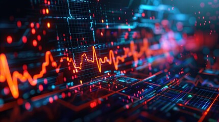 Abstract Visualization of Financial Data with Graphs and Digital Elements