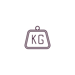 Fototapeta premium weight outline icon. Linear vector from delivery concept. Thin line weight icon isolated on white background