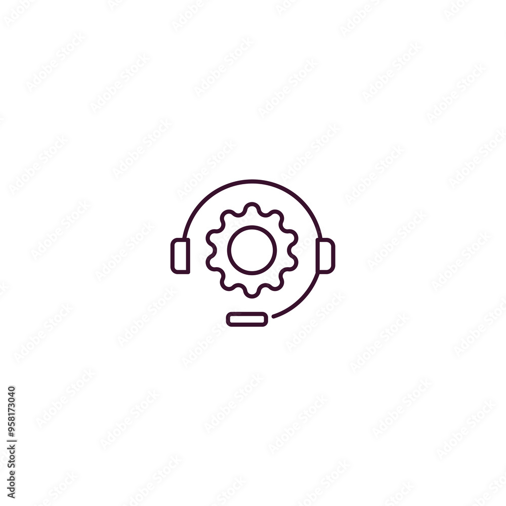 Poster support outline icon. linear vector from delivery concept. thin line support icon isolated on white 